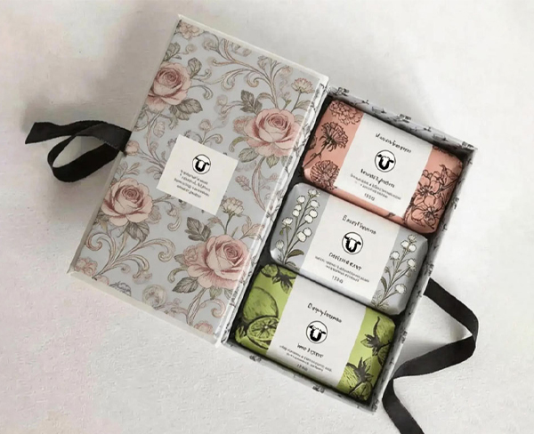 Elegant Book-Style Soap Gift Box with Ribbon Closure