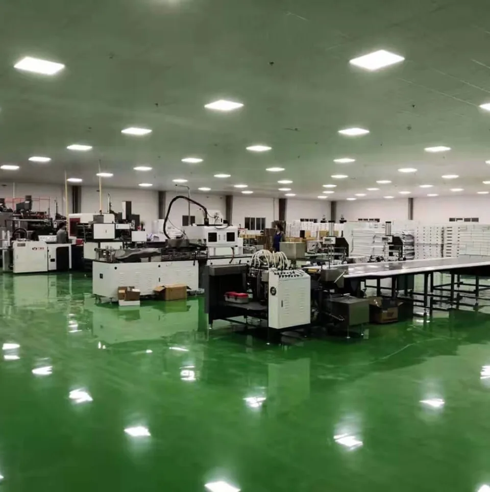 Production equipment across a paper packaging workshop