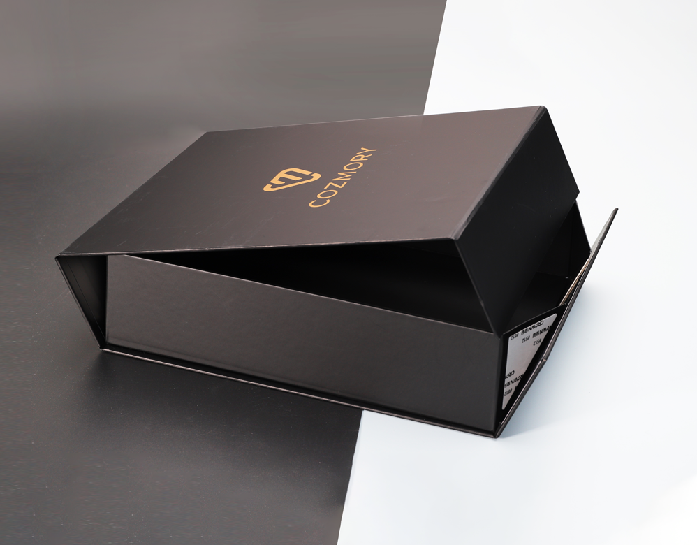 Black Folding Box with Magnetic Closure