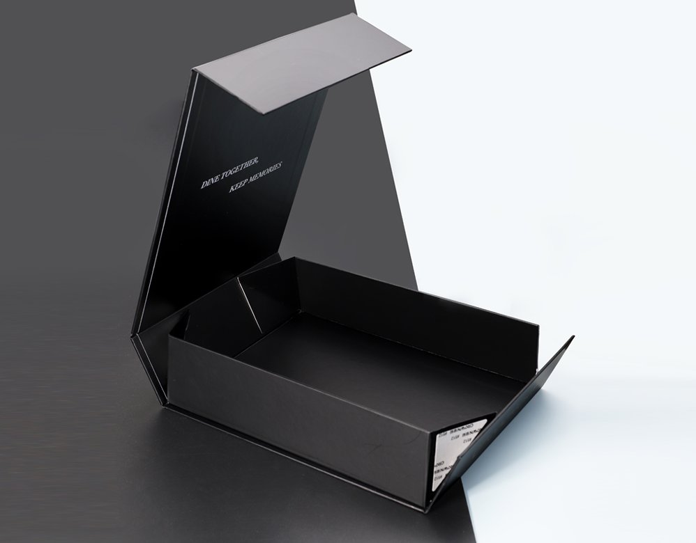 Black Folding Box with Magnetic Closure