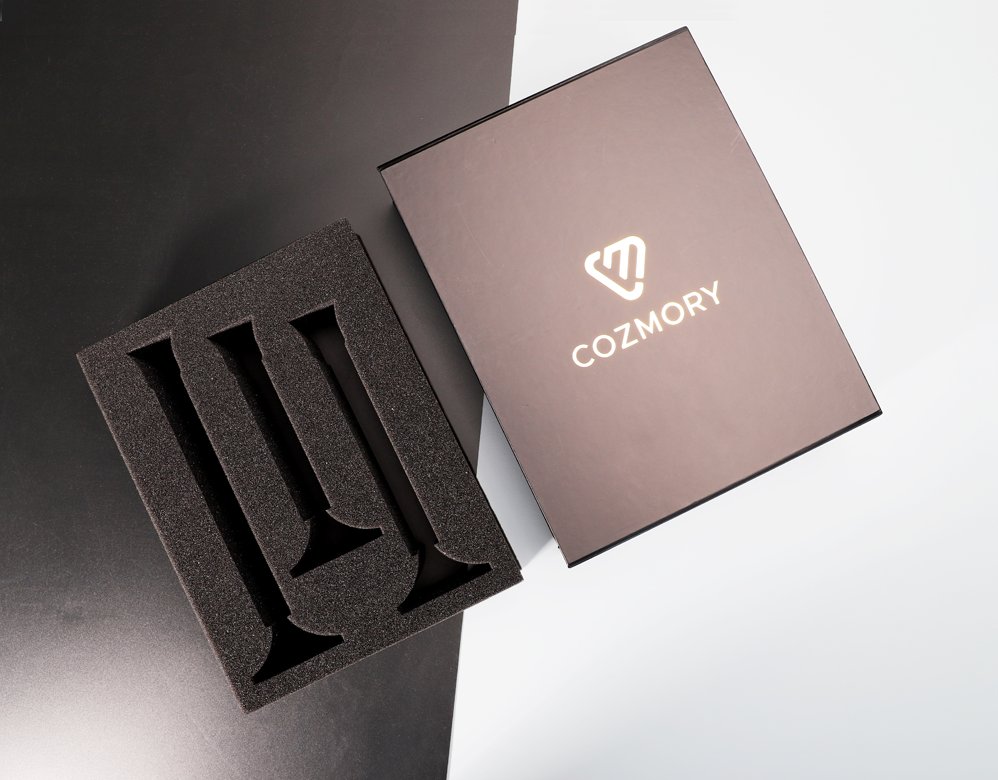 Black Folding Box with Magnetic Closure