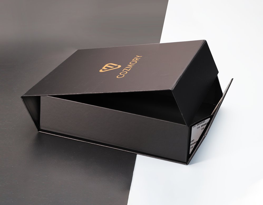 Black Folding Box with Magnetic Closure