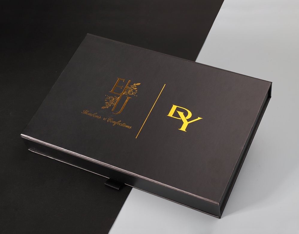Black Magnetic Gift Folding Box