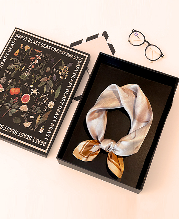 Gift box packaging for Mulberry Silk products