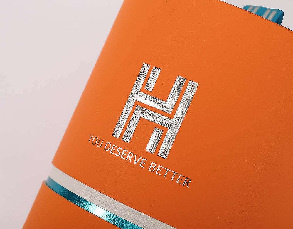 Tube paper box with deep embossing