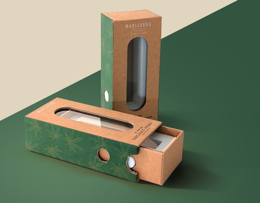 Cannabis Packaging – Eco-Friendly Kraft with UV Printing