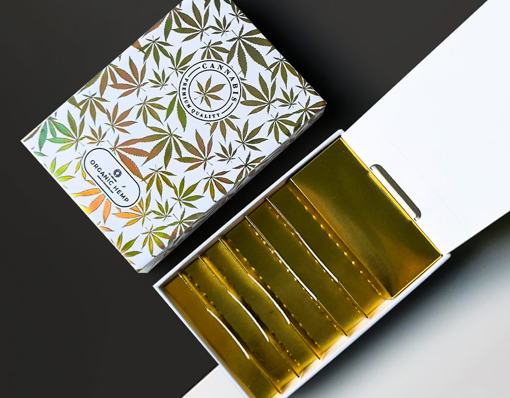Child Resistant Cannabis Packaging – Luxury White Gold