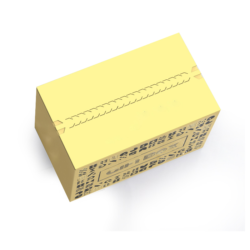 Yellow tear-off gift box Custom corrugated packaging tear-off box