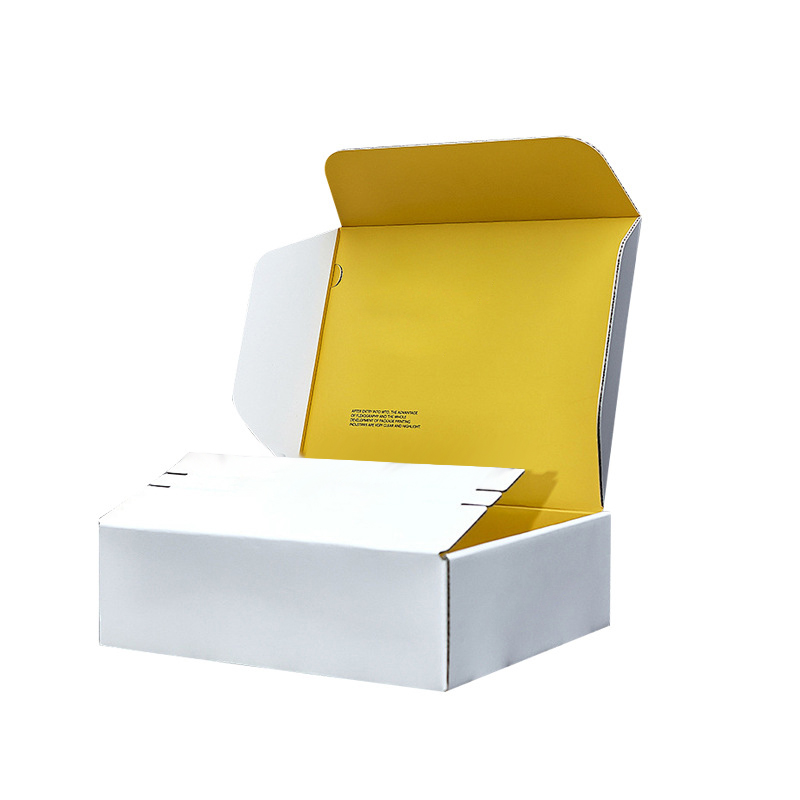 White tearable corrugated packaging mailing box customized clothing packaging custom