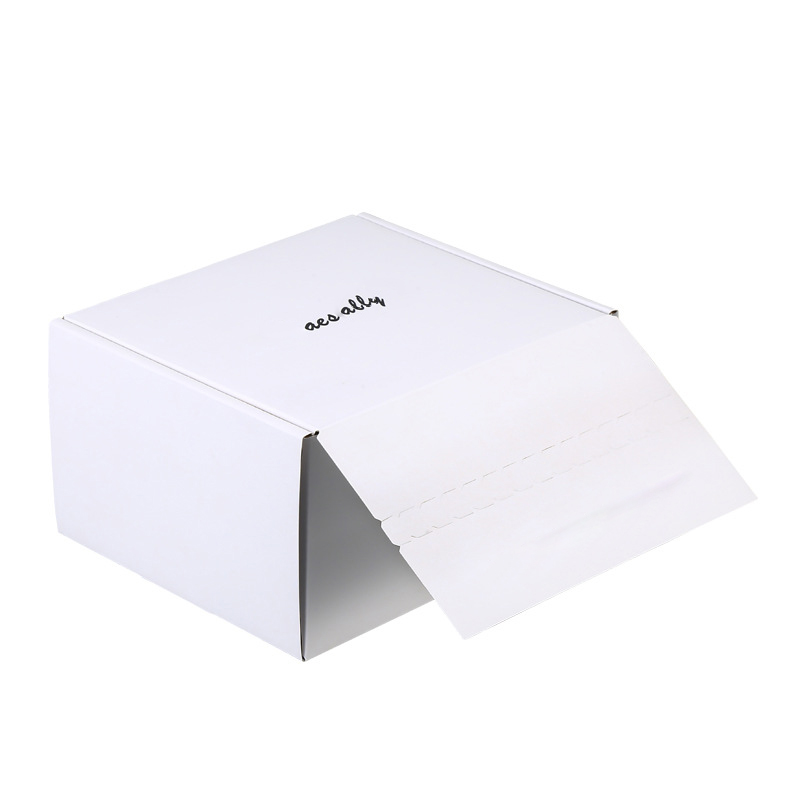 White tearable corrugated packaging mailing box customized clothing packaging custom