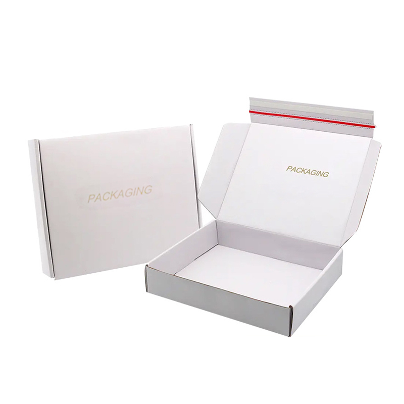 White custom tear-off flat gift box