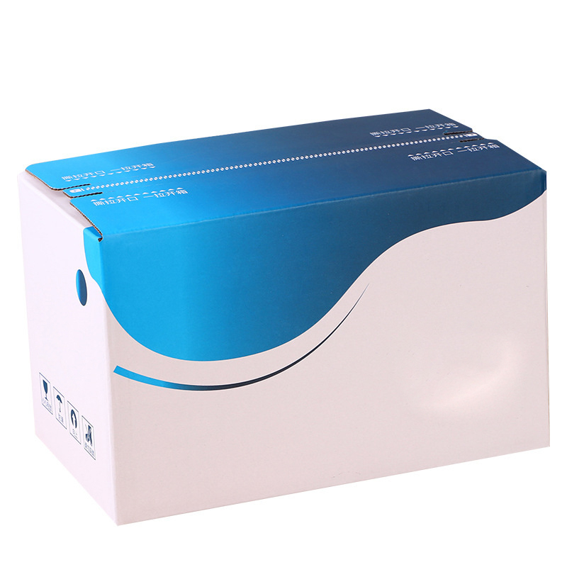 Pink tearable cosmetic corrugated packaging box Custom mail packaging box