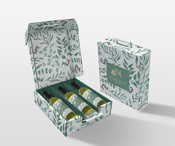 Corrugated wine packaging Wine bottle gift packaging