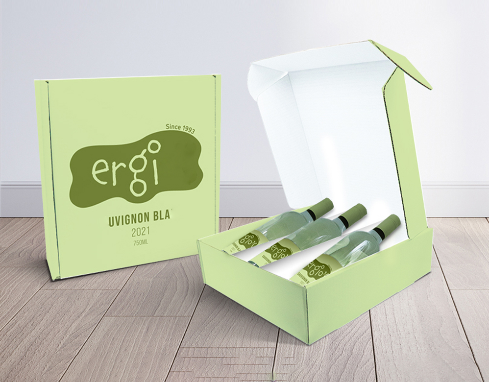 Corrugated wine packaging Wine bottle gift packaging