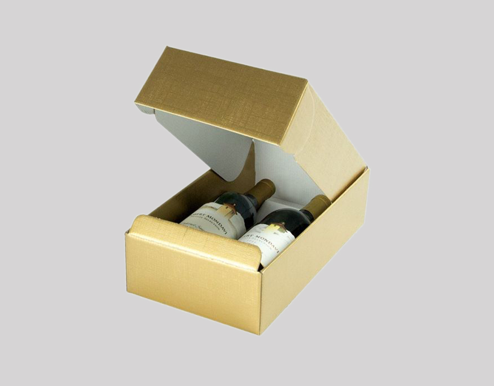 Corrugated wine packaging Wine bottle gift packaging