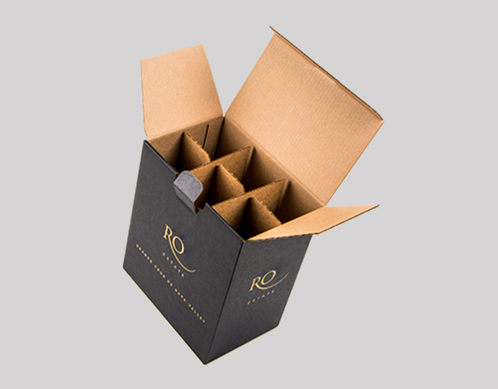 Corrugated wine packaging Wine bottle gift packaging