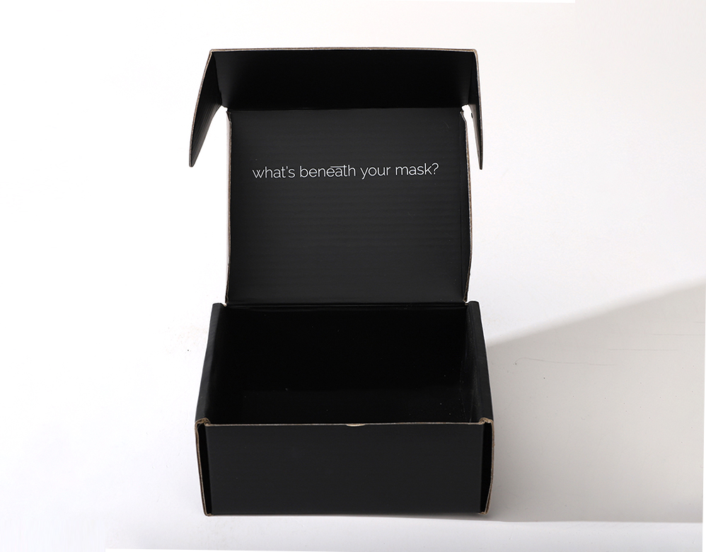 Black Corrugated Custom Packaging Cosmetic Box