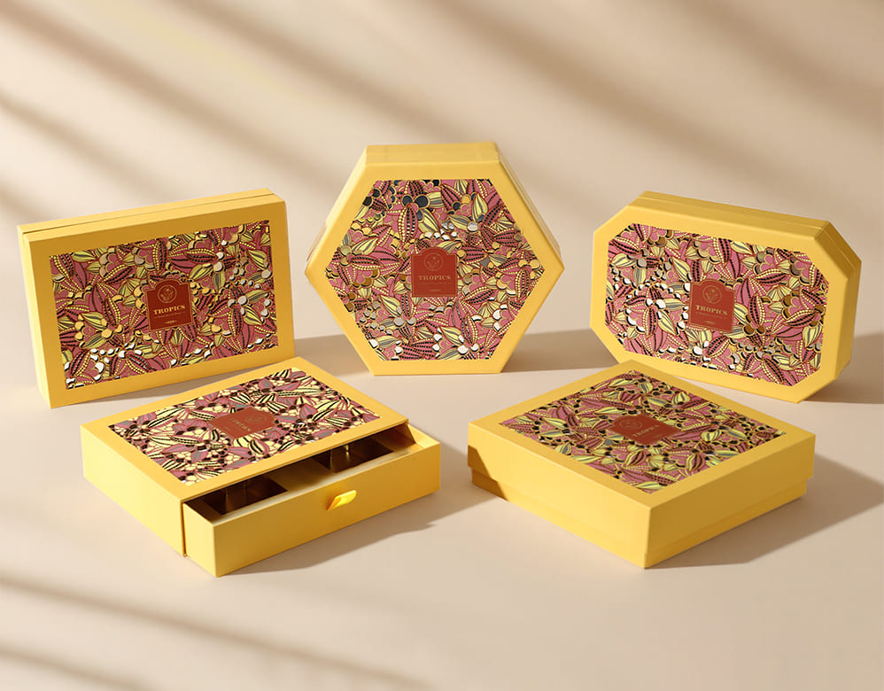 Luxury Cosmetic Boxes Tropical Collection Packaging