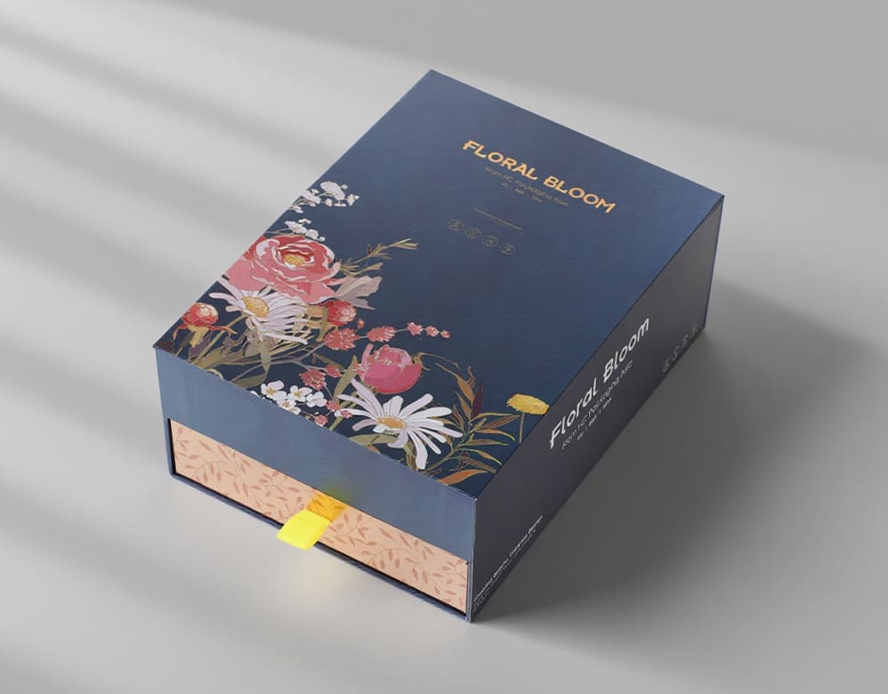 Luxury Floral Packaging Box – Custom Rigid Cosmetic Boxes from Vietnam Factory