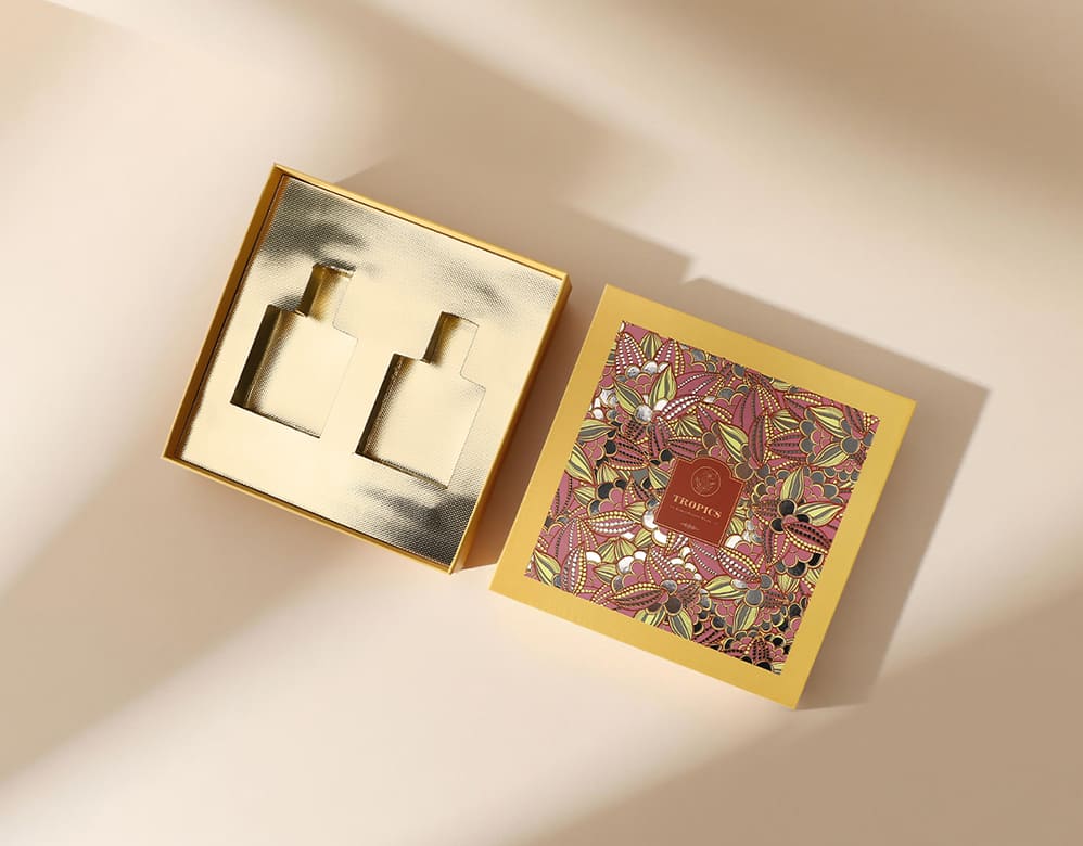 Luxury Cosmetic Boxes Tropical Collection Packaging