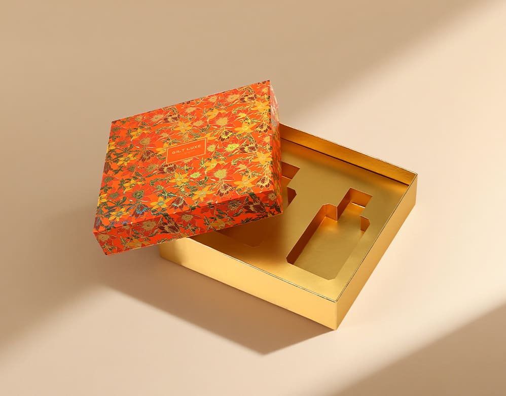 Folding Gift Box With Heart Window For Cosmetics