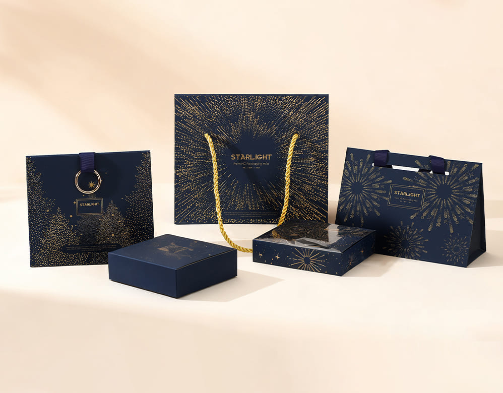 Wholesale Starry Night Collection: Premium Navy Boxes Featuring 3D Micro-Dot Embossing