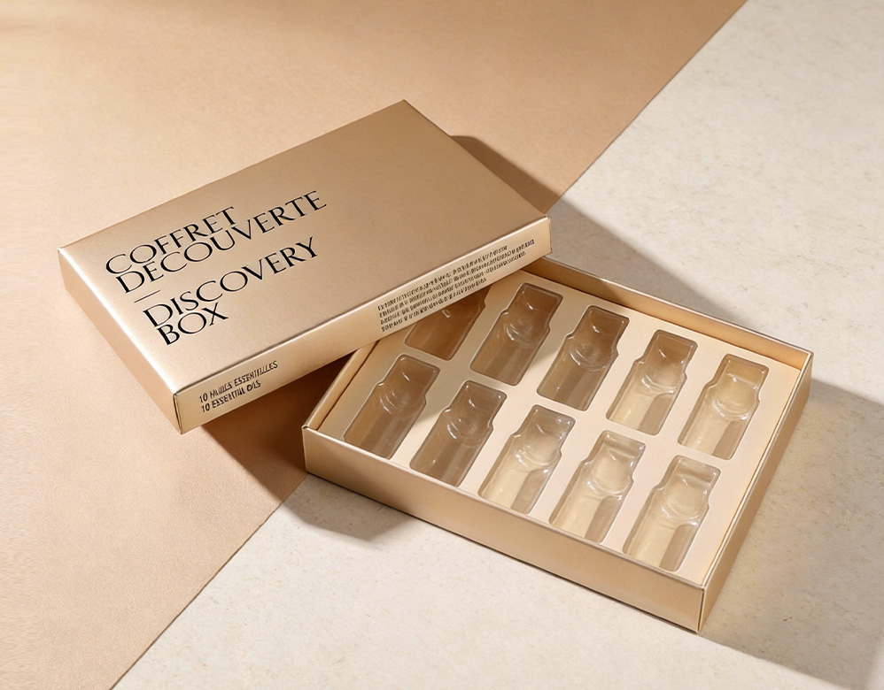 Custom 10-Bottle Essential Oil Gift Box – Rigid Lift-Off Lid Box with Insert