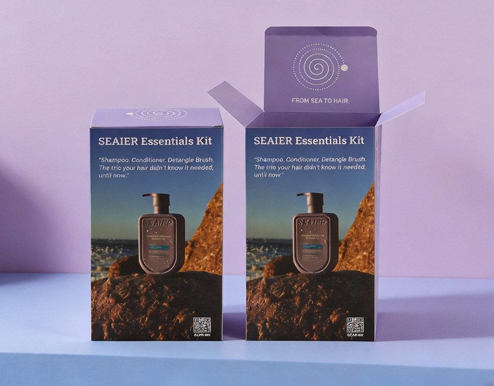 Hair Care Kit Packaging Box | Custom Folding Carton for Shampoo & Conditioner Sets