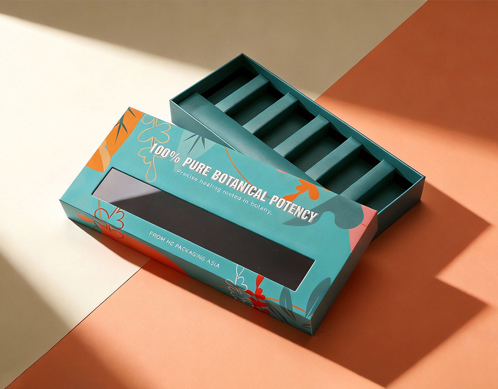 Custom Essential Oil Gift Box with Window for Multi-Bottle Set
