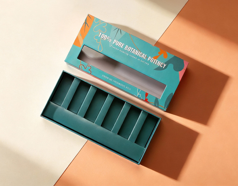 Custom Essential Oil Gift Box with Window for Multi-Bottle Set