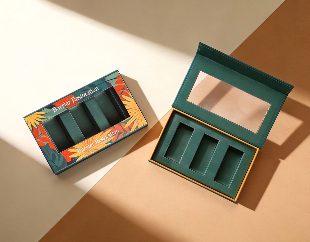 Custom Essential Oil Gift Box for 3 Bottles with Magnetic Closure