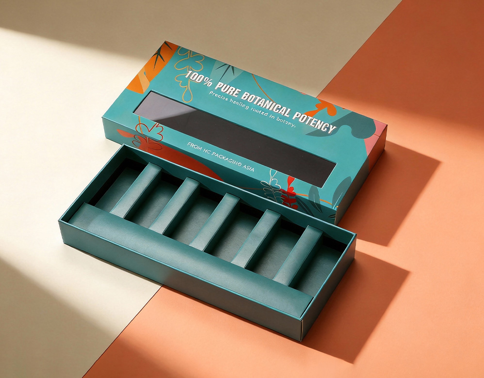 Custom Essential Oil Gift Box with Window for Multi-Bottle Set