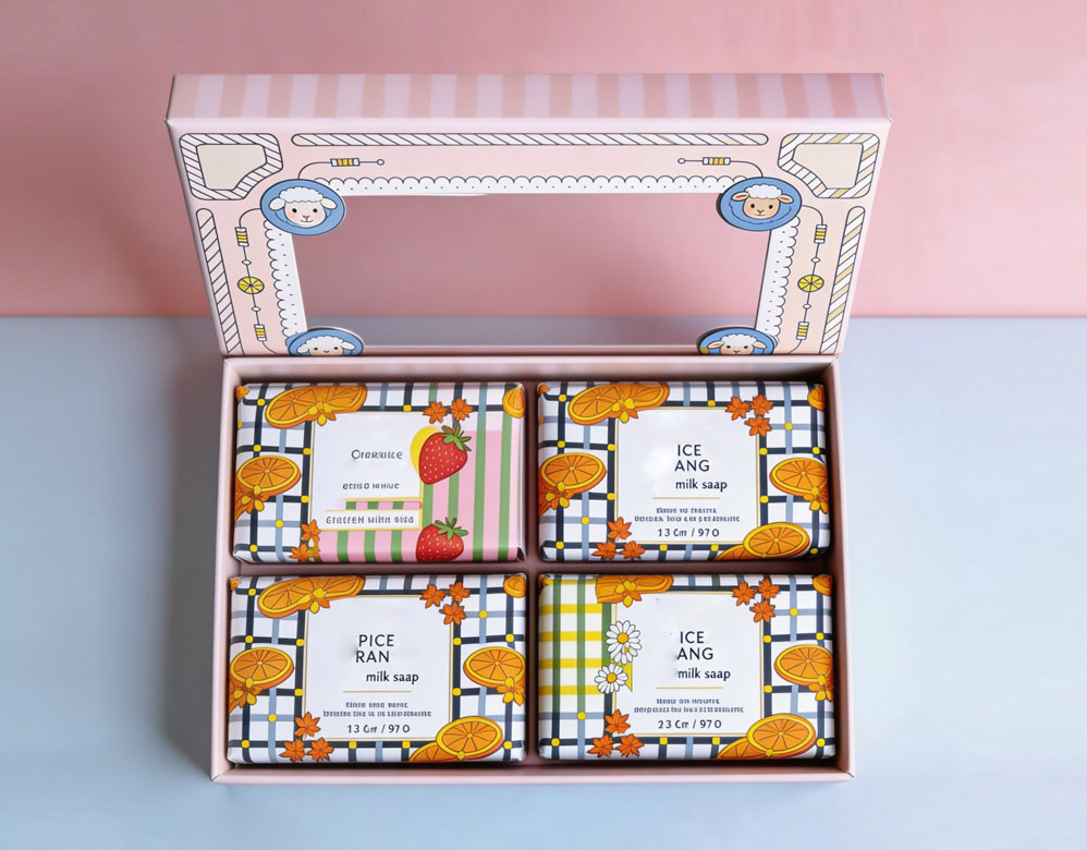 Exquisite Rigid Gift Box Packaging for Soap Collections