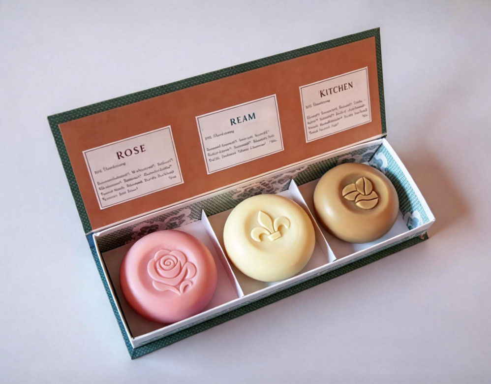 Elegant Book-Style Soap Gift Box with Ribbon Closure