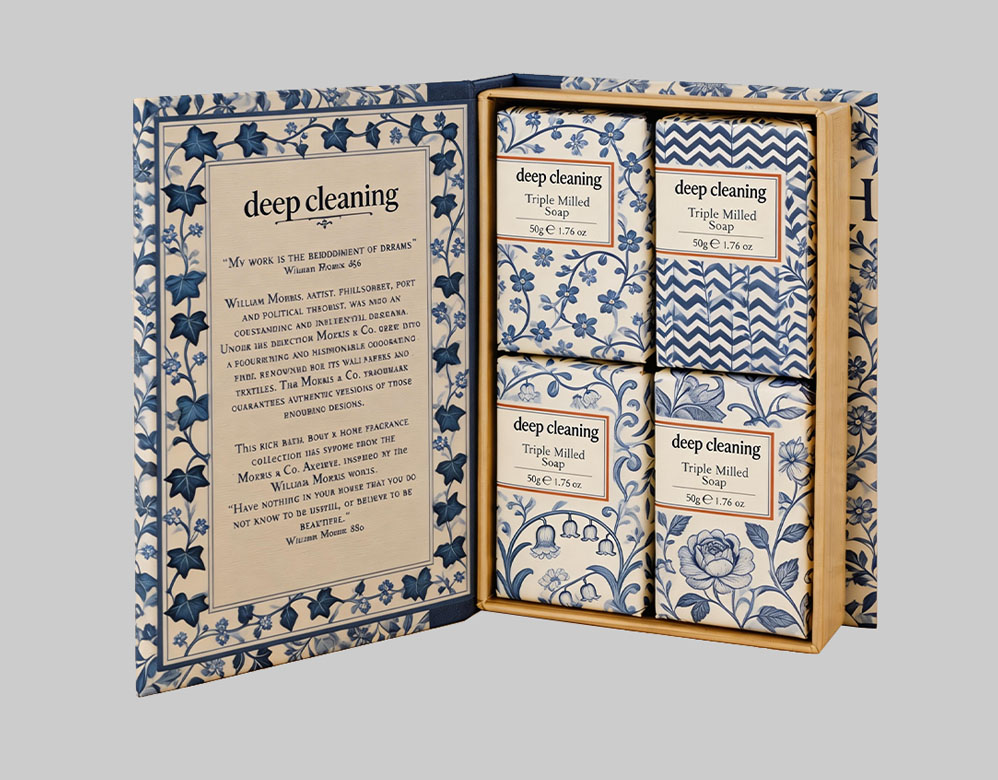 Elegant Book-Style Soap Gift Box with Ribbon Closure