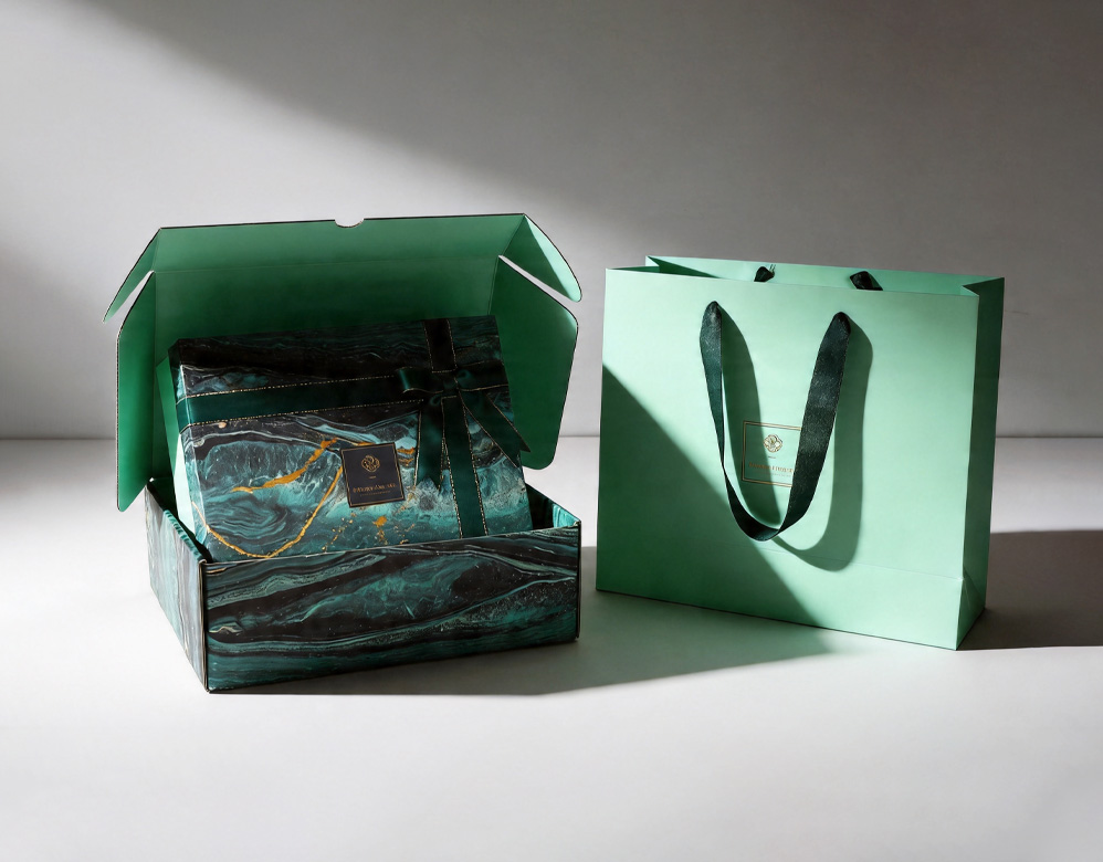 Luxury Skincare Full Packaging Set (Mailer + Rigid Box + Bag)