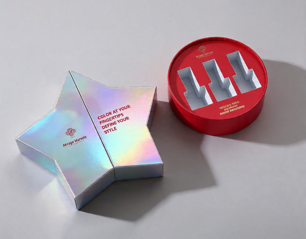 Custom Star-Shaped Holographic Makeup Packaging Set Vietnam Factory