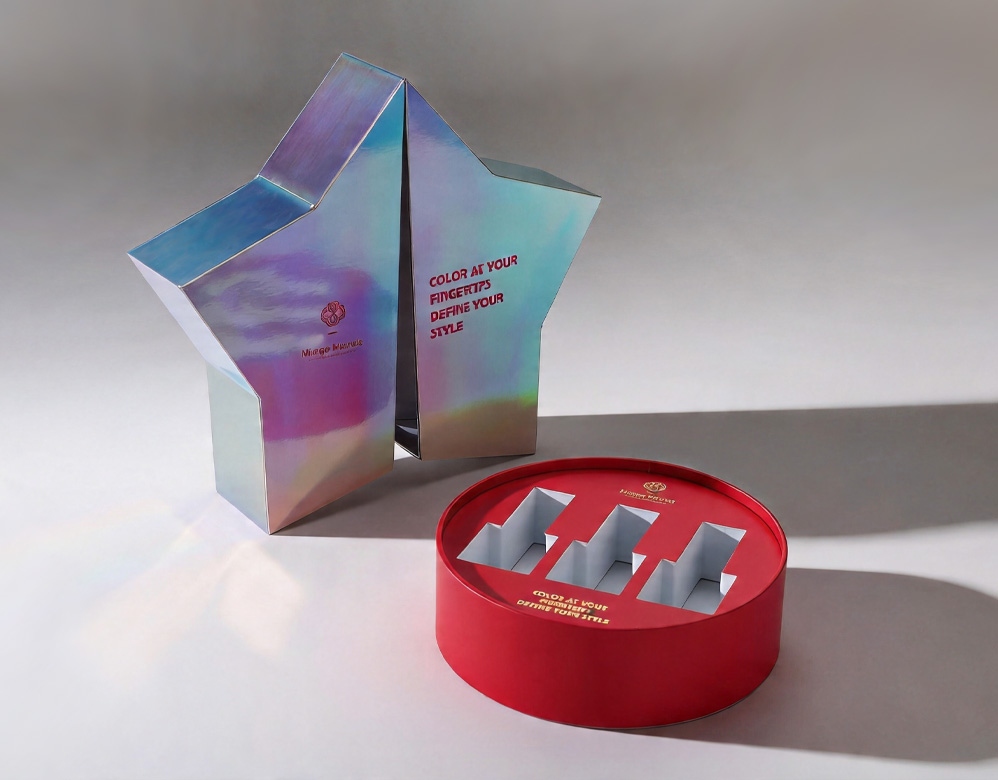 Custom Star-Shaped Holographic Makeup Packaging Set Vietnam Factory