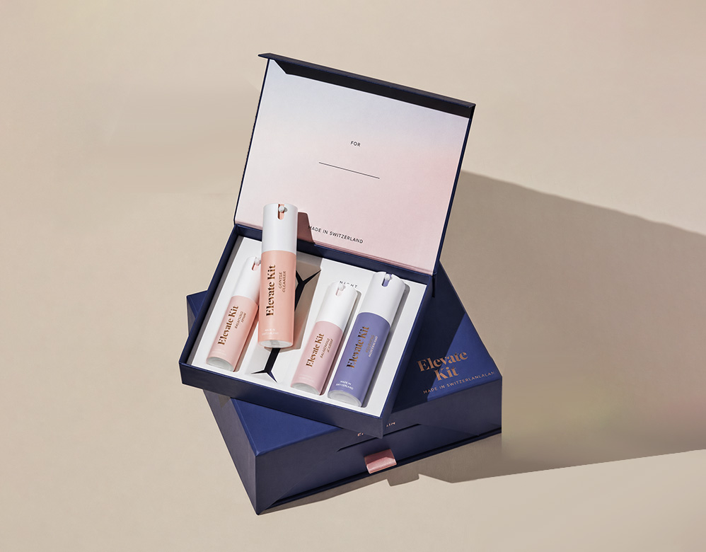 Book-style Magnetic Skincare Rigid Box with Insert