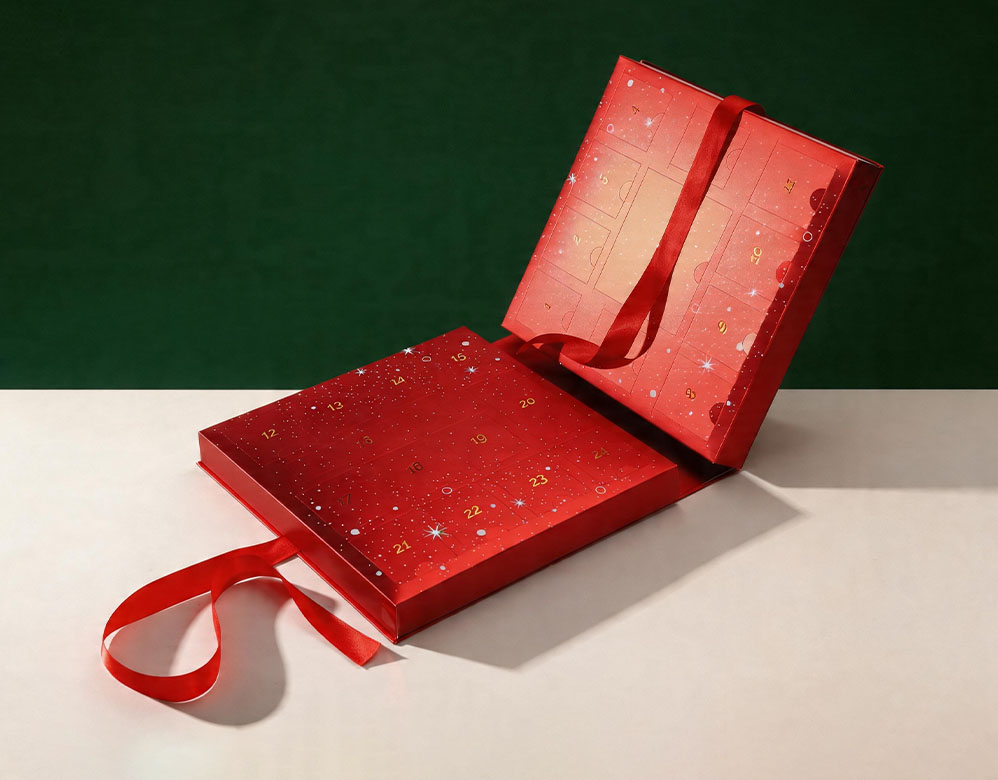 Luxury Makeup Advent Box Custom Rigid Beauty Countdown Packaging