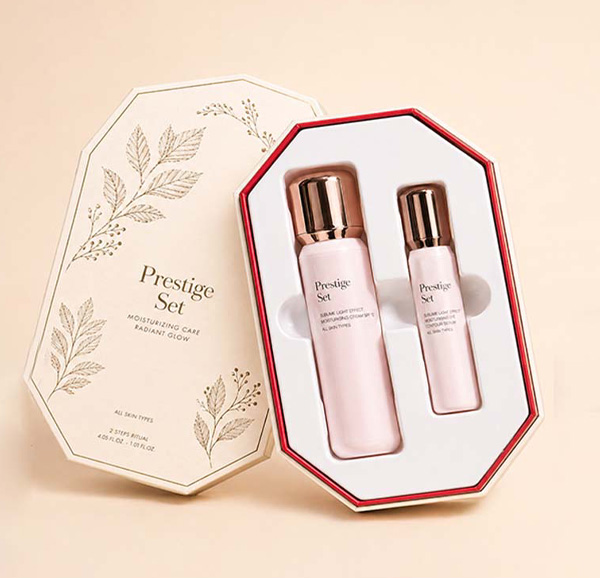 Luxury Hexagonal Makeup Packaging Set Unique Rigid Cosmetic Box
