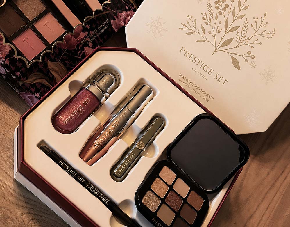 Luxury Hexagonal Makeup Packaging Set Unique Rigid Cosmetic Box