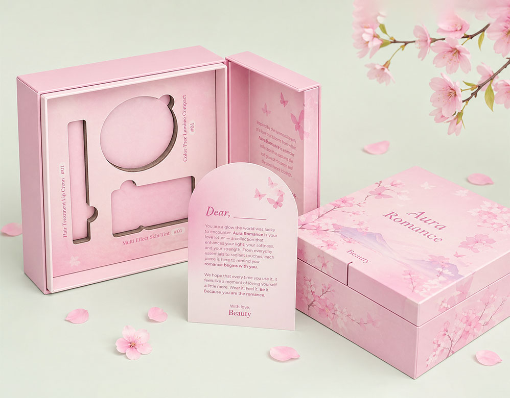 Prestige Beauty Presentation Box Bespoke Rigid Cosmetic Gift Set