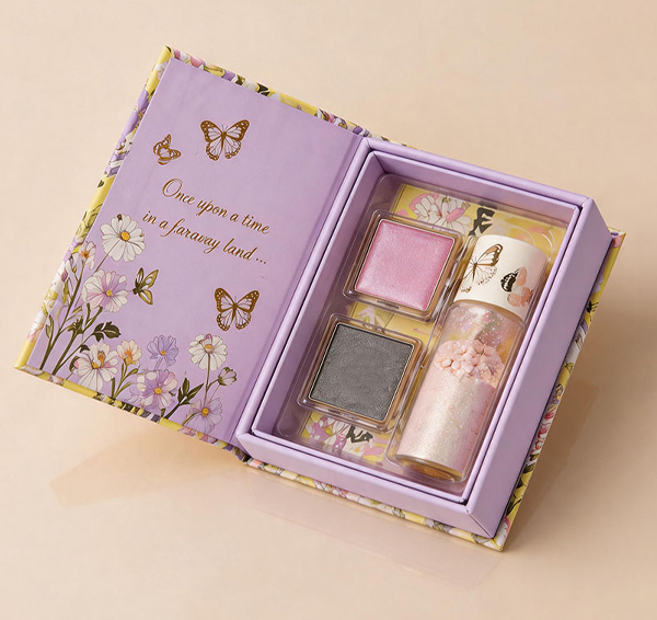 Custom Book-Style Makeup Box Rigid Magnetic Cosmetic Packaging