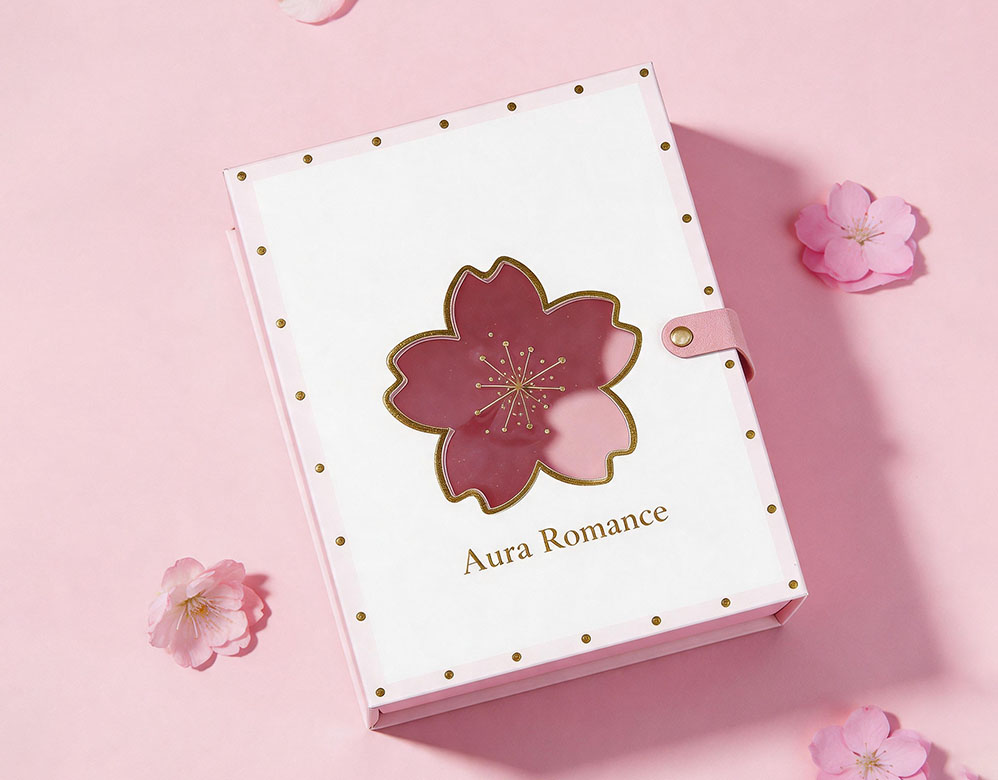 Custom Book-Style Makeup Box Rigid Magnetic Cosmetic Packaging