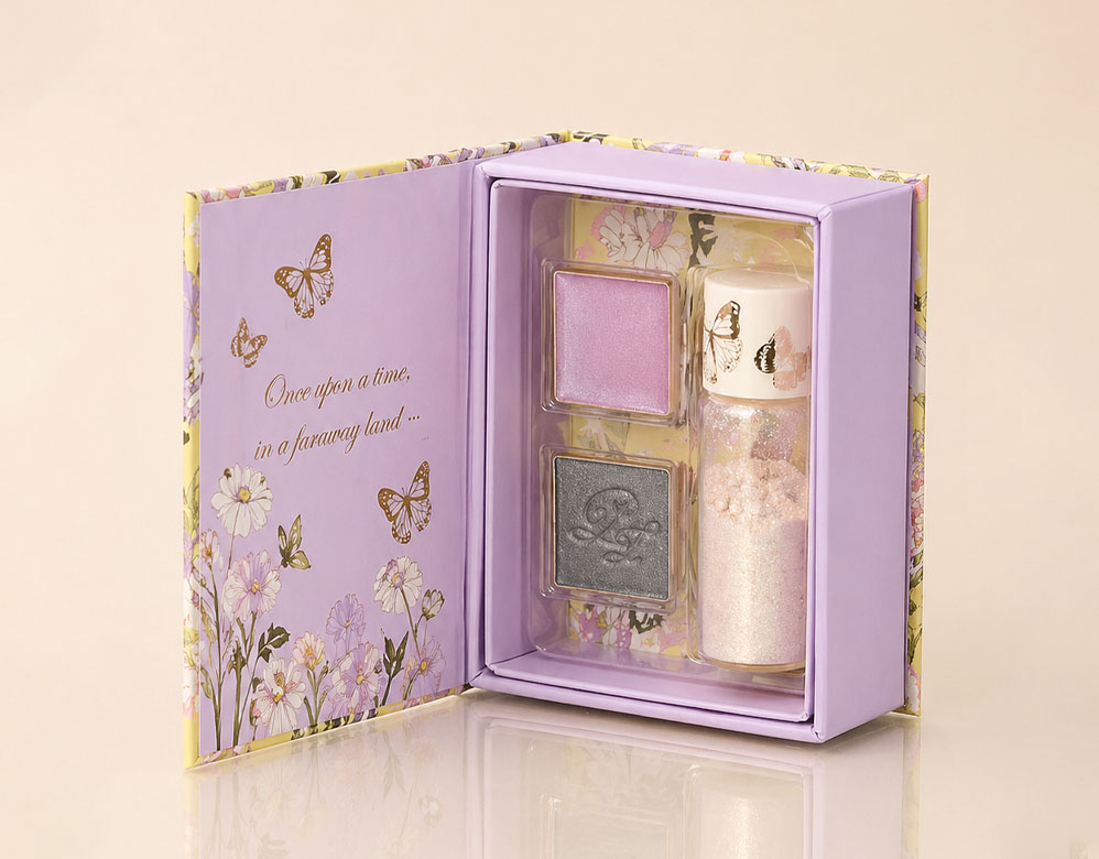 Custom Book-Style Makeup Box Rigid Magnetic Cosmetic Packaging