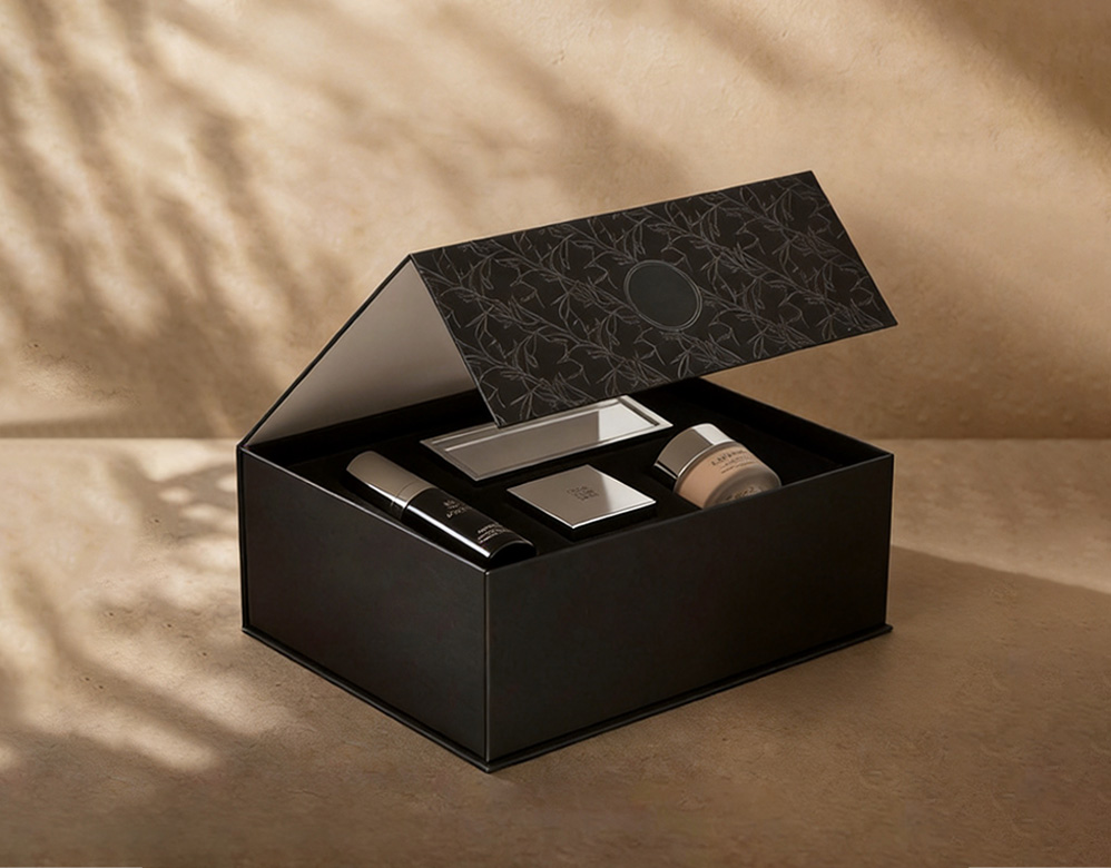 Custom Rigid Corporate Gift Box with Gold Foil Stamping – Vietnam Origin